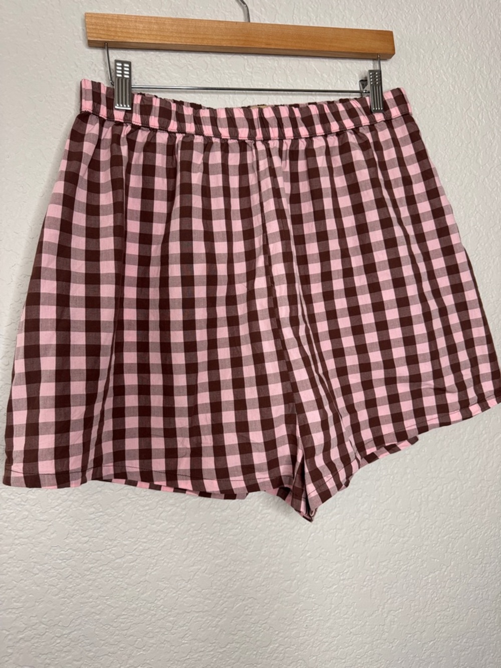 Free People Summer Spice Brown Pink Combo Checkered Large Set Outfit Vacay - Picture 5 of 8